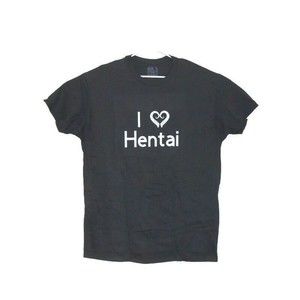 I Heart Hentai Men's XL‎ Shirt, Anime Funny Love Heart Is Tentacles Dark Gray